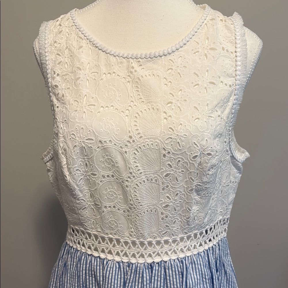Lilly Pulitzer Alivia Dress in Bennett Blue Sz 10 - Picture 3 of 13